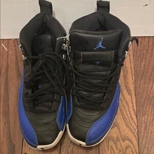 Air Jordan Black and Blue High-Top Sneakers